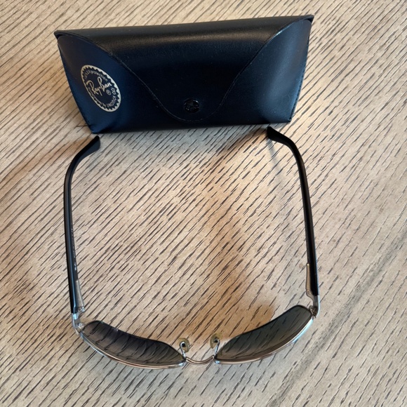 RAY BAN RB3189 LEATHER II 004/9A 61[]16 3P POLARIZED SUNGLASSES Italian Made - Picture 2 of 8